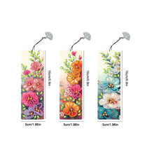 Load image into Gallery viewer, 3Pcs Special Shape Flowers Diamond Painting Bookmark with Pendant for Book Lover
