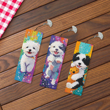 Load image into Gallery viewer, 3Pcs Special Shape Dog Diamond Painting Bookmark with Pendant for Book Lovers
