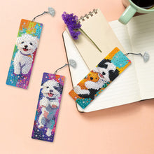 Load image into Gallery viewer, 3Pcs Special Shape Dog Diamond Painting Bookmark with Pendant for Book Lovers
