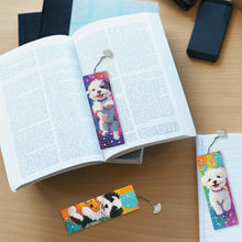 Load image into Gallery viewer, 3Pcs Special Shape Dog Diamond Painting Bookmark with Pendant for Book Lovers
