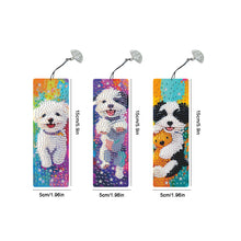 Load image into Gallery viewer, 3Pcs Special Shape Dog Diamond Painting Bookmark with Pendant for Book Lovers
