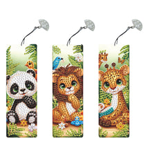 Load image into Gallery viewer, 3Pcs Special Shape Animal Nature Diamond Painting Bookmark for Book Lovers
