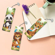 Load image into Gallery viewer, 3Pcs Special Shape Animal Nature Diamond Painting Bookmark for Book Lovers
