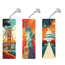 Load image into Gallery viewer, 3Pcs Special Shape Famous Building Diamond Painting Bookmark for Book Lovers
