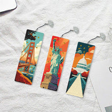 Load image into Gallery viewer, 3Pcs Special Shape Famous Building Diamond Painting Bookmark for Book Lovers
