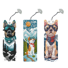 Load image into Gallery viewer, 3Pcs Special Shape Hiking Dog Diamond Painting Bookmark for Book Lovers
