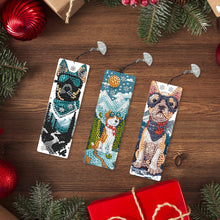 Load image into Gallery viewer, 3Pcs Special Shape Hiking Dog Diamond Painting Bookmark for Book Lovers
