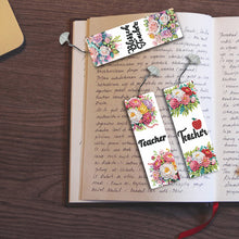 Load image into Gallery viewer, 3Pcs Special Shape Teacher Flower Diamond Painting Bookmark for Book Lovers
