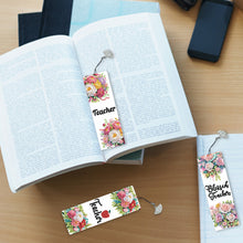 Load image into Gallery viewer, 3Pcs Special Shape Teacher Flower Diamond Painting Bookmark for Book Lovers
