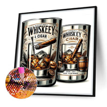 Load image into Gallery viewer, Whiskey Glass 40*40CM (canvas) Full Round Drill Diamond Painting
