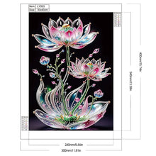 Load image into Gallery viewer, Water Drop Lotus 30*40CM (canvas) Partial Special-Shaped Drill Diamond Painting
