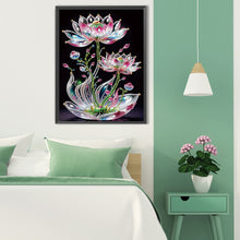 Load image into Gallery viewer, Water Drop Lotus 30*40CM (canvas) Partial Special-Shaped Drill Diamond Painting
