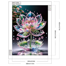 Load image into Gallery viewer, Water Drop Lotus 30*40CM (canvas) Partial Special-Shaped Drill Diamond Painting
