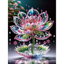 Load image into Gallery viewer, Water Drop Lotus 30*40CM (canvas) Partial Special-Shaped Drill Diamond Painting
