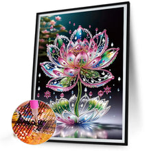 Load image into Gallery viewer, Water Drop Lotus 30*40CM (canvas) Partial Special-Shaped Drill Diamond Painting
