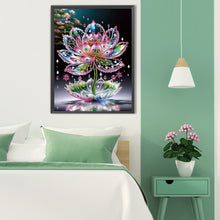 Load image into Gallery viewer, Water Drop Lotus 30*40CM (canvas) Partial Special-Shaped Drill Diamond Painting
