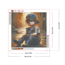 Load image into Gallery viewer, Cute Little Boy 40*40CM (canvas) Full Round Drill Diamond Painting
