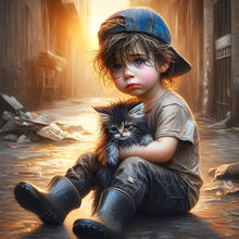 Load image into Gallery viewer, Cute Little Boy 40*40CM (canvas) Full Round Drill Diamond Painting
