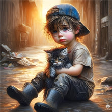 Load image into Gallery viewer, Cute Little Boy 40*40CM (canvas) Full Round Drill Diamond Painting
