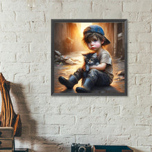 Load image into Gallery viewer, Cute Little Boy 40*40CM (canvas) Full Round Drill Diamond Painting
