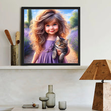 Load image into Gallery viewer, Big Eyes Girl 40*40CM (canvas) Full Round Drill Diamond Painting
