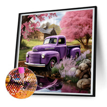 Load image into Gallery viewer, Village Classic Car Scenery 30*30CM (canvas) Full Round Drill Diamond Painting
