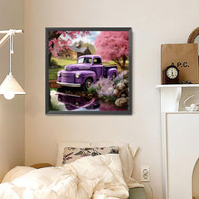 Load image into Gallery viewer, Village Classic Car Scenery 30*30CM (canvas) Full Round Drill Diamond Painting
