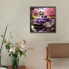 Load image into Gallery viewer, Village Classic Car Scenery 30*30CM (canvas) Full Round Drill Diamond Painting
