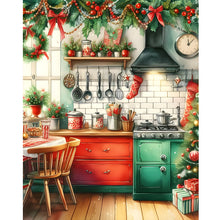 Load image into Gallery viewer, Christmas Atmosphere Kitchen 40*50CM (canvas) Full Round Drill Diamond Painting
