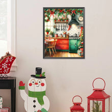 Load image into Gallery viewer, Christmas Atmosphere Kitchen 40*50CM (canvas) Full Round Drill Diamond Painting
