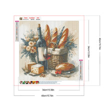 Load image into Gallery viewer, Red Wine Bread 40*40CM (canvas) Full Round Drill Diamond Painting
