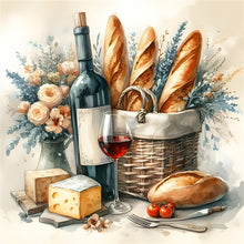 Load image into Gallery viewer, Red Wine Bread 40*40CM (canvas) Full Round Drill Diamond Painting
