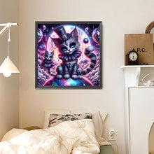 Load image into Gallery viewer, Dark Planet Cats 30*30CM (canvas) Full Round Drill Diamond Painting
