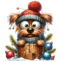 Load image into Gallery viewer, Christmas Puppy 30*30CM (canvas) Full Round Drill Diamond Painting
