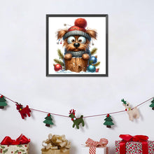 Load image into Gallery viewer, Christmas Puppy 30*30CM (canvas) Full Round Drill Diamond Painting
