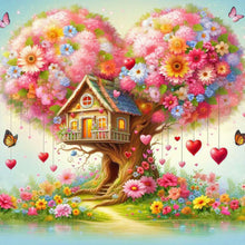 Load image into Gallery viewer, Love Tree House 30*30CM (canvas) Full Round Drill Diamond Painting
