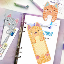 Load image into Gallery viewer, 4Pcs Cat DIY Diamond Painting Bookmarks Making Kit Diamond Art Bookmark
