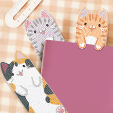 Load image into Gallery viewer, 4Pcs Cat DIY Diamond Painting Bookmarks Making Kit Diamond Art Bookmark
