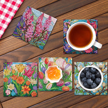 Load image into Gallery viewer, 8Pcs Wooden Flowers 5D Diamond Painting Coasters Kit for Adults Beginners
