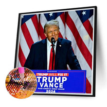 Load image into Gallery viewer, Trump 40*40CM (canvas) Full Round Drill Diamond Painting
