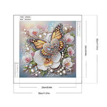 Load image into Gallery viewer, Orchid Love Butterfly 30*30CM (canvas) Partial Special-Shaped Drill Diamond Painting
