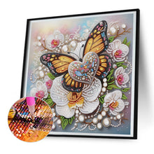 Load image into Gallery viewer, Orchid Love Butterfly 30*30CM (canvas) Partial Special-Shaped Drill Diamond Painting
