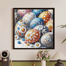 Load image into Gallery viewer, Floral Easter Eggs Pile 30*30CM (canvas) Partial Special-Shaped Drill Diamond Painting
