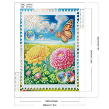 Load image into Gallery viewer, Chrysanthemum Lawn Butterfly 30*40CM (canvas) Partial Special-Shaped Drill Diamond Painting
