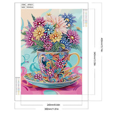 Load image into Gallery viewer, Colorful Bouquet In Water Cup 30*40CM (canvas) Partial Special-Shaped Drill Diamond Painting
