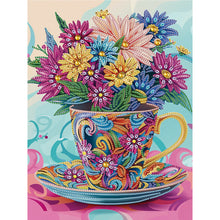 Load image into Gallery viewer, Colorful Bouquet In Water Cup 30*40CM (canvas) Partial Special-Shaped Drill Diamond Painting
