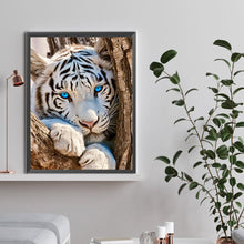 Load image into Gallery viewer, White Tiger 30*40CM (canvas) Full Round Drill Diamond Painting
