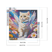 Load image into Gallery viewer, Aurora Flower Angel White Cat 40*40CM (canvas) Full Round Drill Diamond Painting
