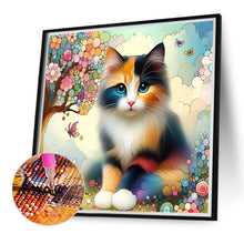 Load image into Gallery viewer, Geometric Tree Liquid Cat 40*40CM (canvas) Full Round Drill Diamond Painting
