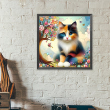 Load image into Gallery viewer, Geometric Tree Liquid Cat 40*40CM (canvas) Full Round Drill Diamond Painting
